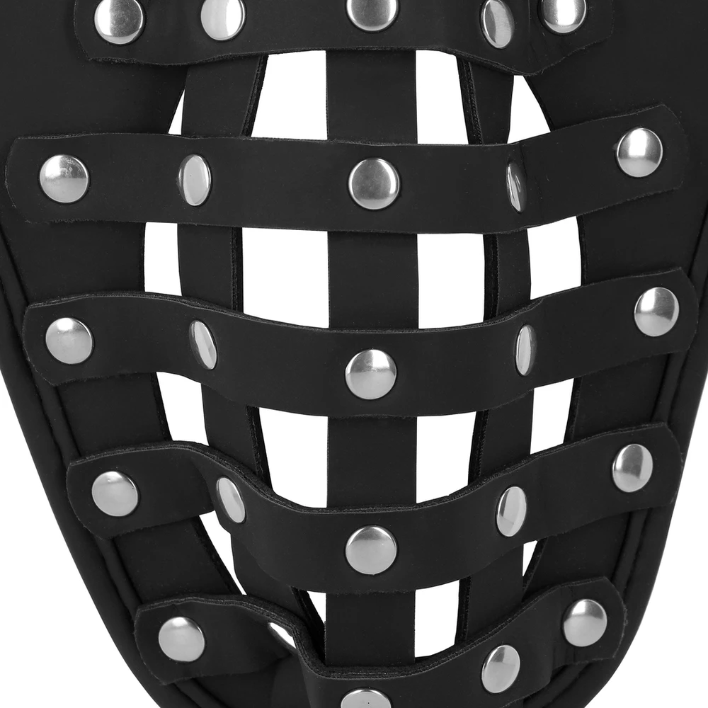 Ouch By Shots PU Leather Chastity Jock - Juodas