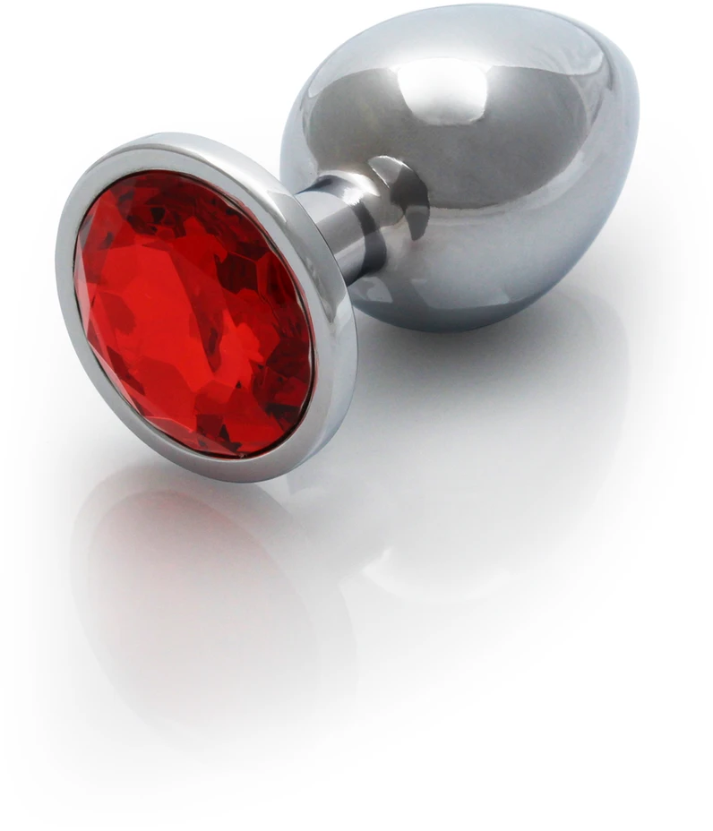 Ouch By Shots Ouch! METALOWY KOREK ANALNY PLUG Z DIAMENTEM 9,3 CM WODOODPORNY