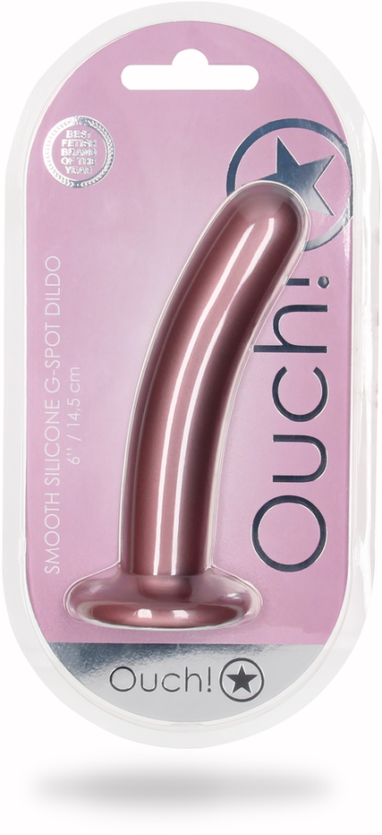Ouch By Shots Oi! Smooth Silicone G-Spot Dildo - 6'' / 14,5 cm