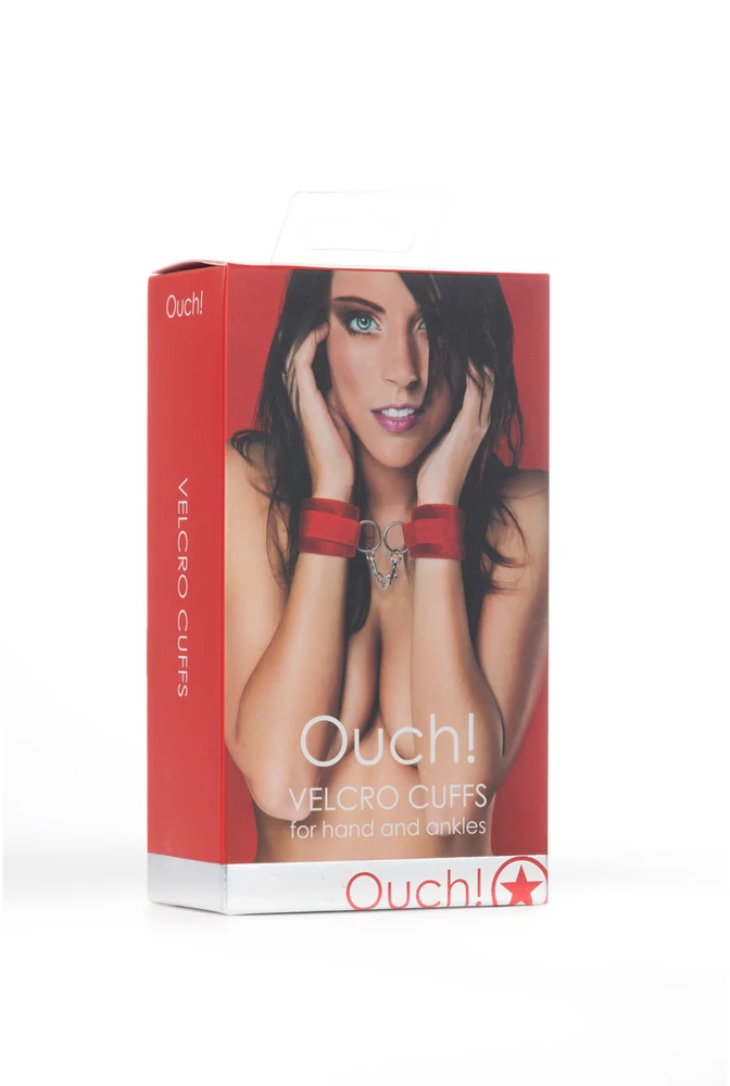 Ouch! Velcro Cuffs raudonos pakuotė