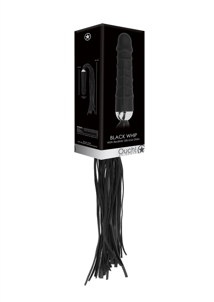 Ouch By Shots Ach! Dildo botagas dirbtinis botagas 2in1 bdsm 16cm
