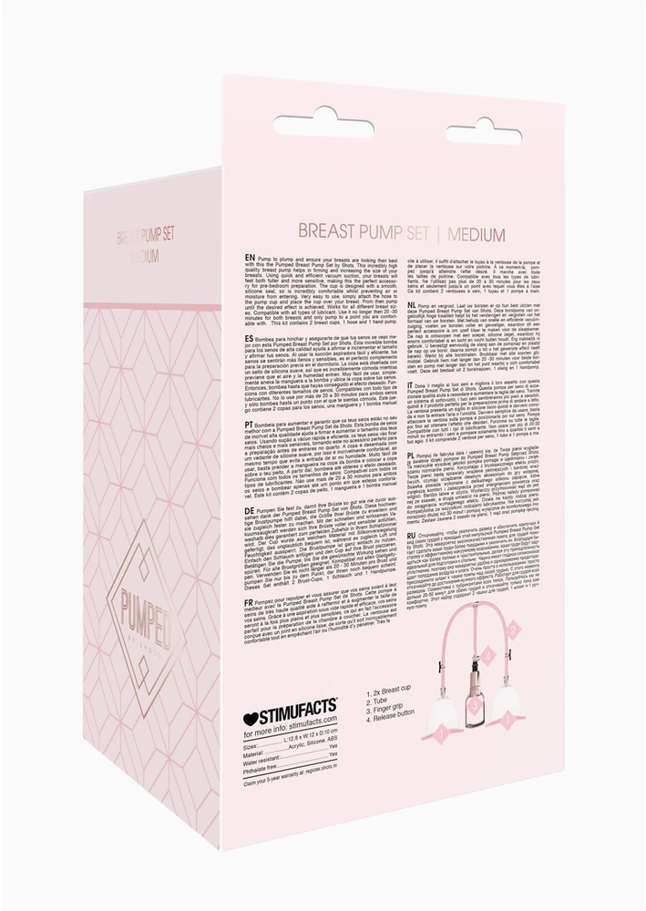 Shots Pumped Breast Simp Set Medium - Rose Gold