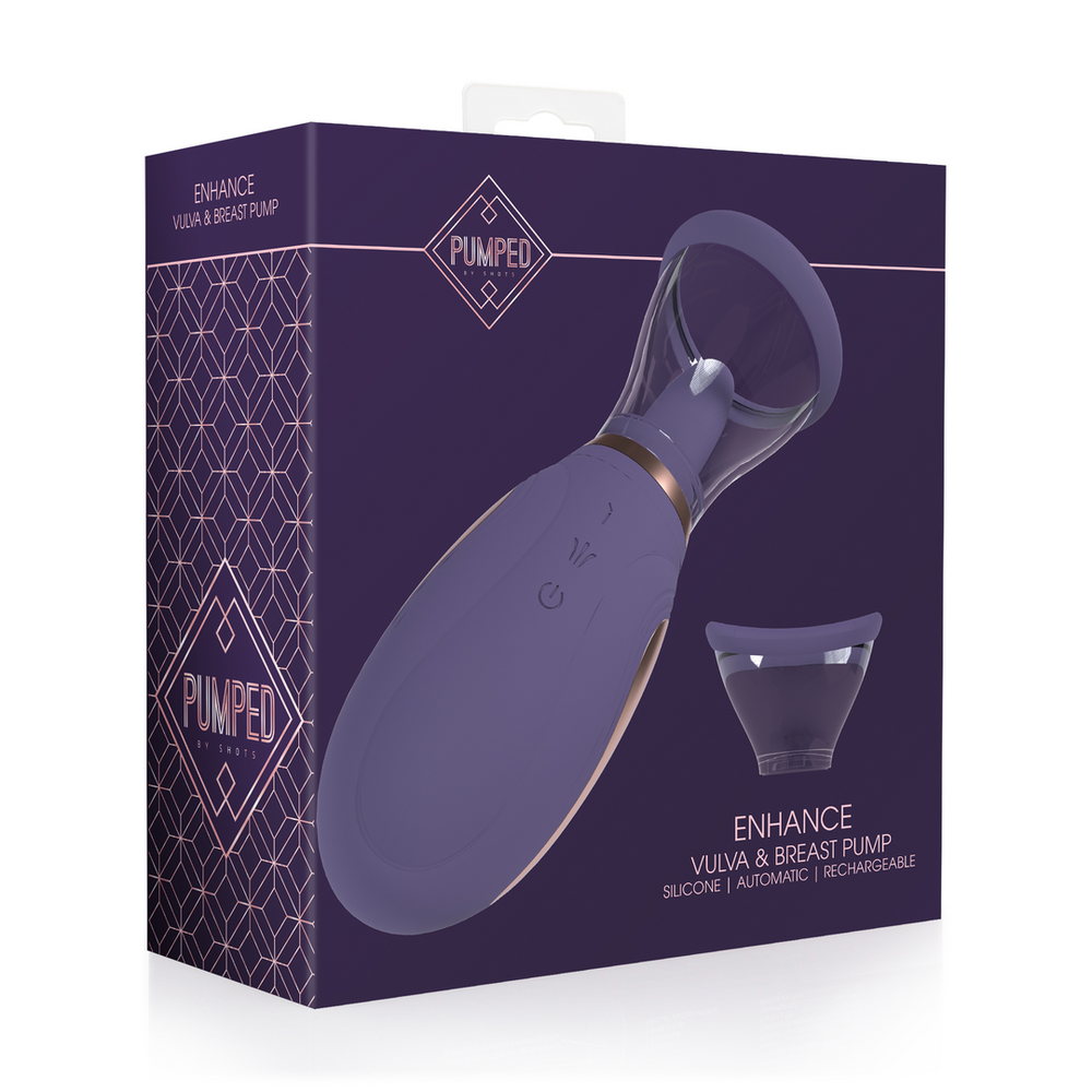 Pumped By Shots Patobulinimas – Automatinis – 13 greičių – Silikonas – Įkraunamas Vulva ir Pientraukis