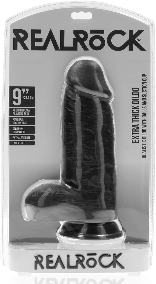 Realrock By Shots Ypač storas tiesus rišiklis su kamuoliukais 23 cm - Juodas