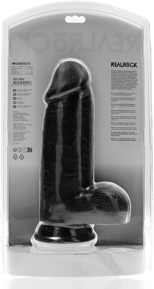 Realrock By Shots Ypač storas tiesus rišiklis su kamuoliukais 23 cm - Juodas