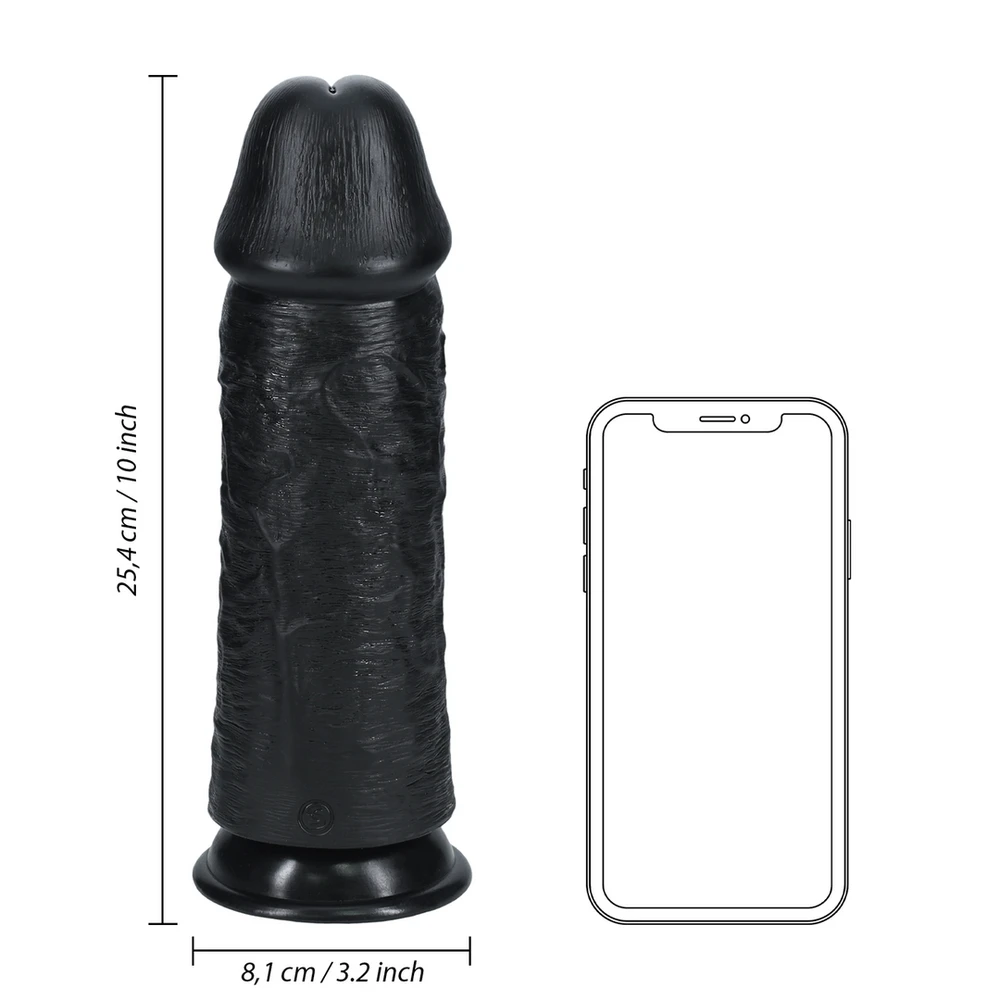Realrock By Shots Ypač storas tiesus sijonas be kamuoliukų 25,4 cm - Juodas