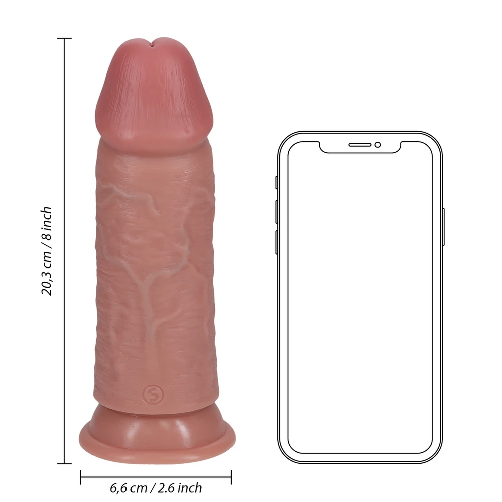 Realrock By Shots Ypač storas tiesus be kamuoliukų 20,3 cm - minkštimas