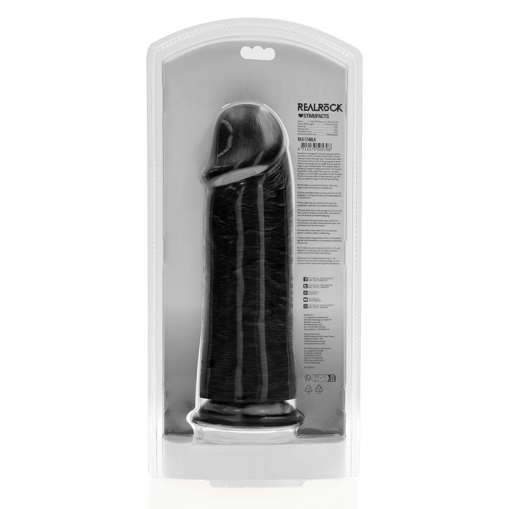 Realrock By Shots Ypač storas tiesus sijonas be kamuoliukų 25,4 cm - Juodas