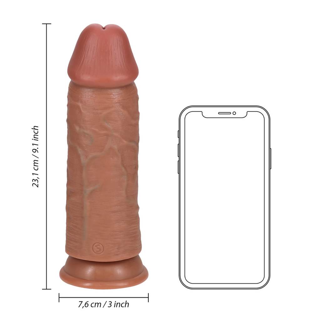 Realrock By Shots Ypač storos tiesios plaukų sruogos be kamuoliukų 23 cm - rudos spalvos