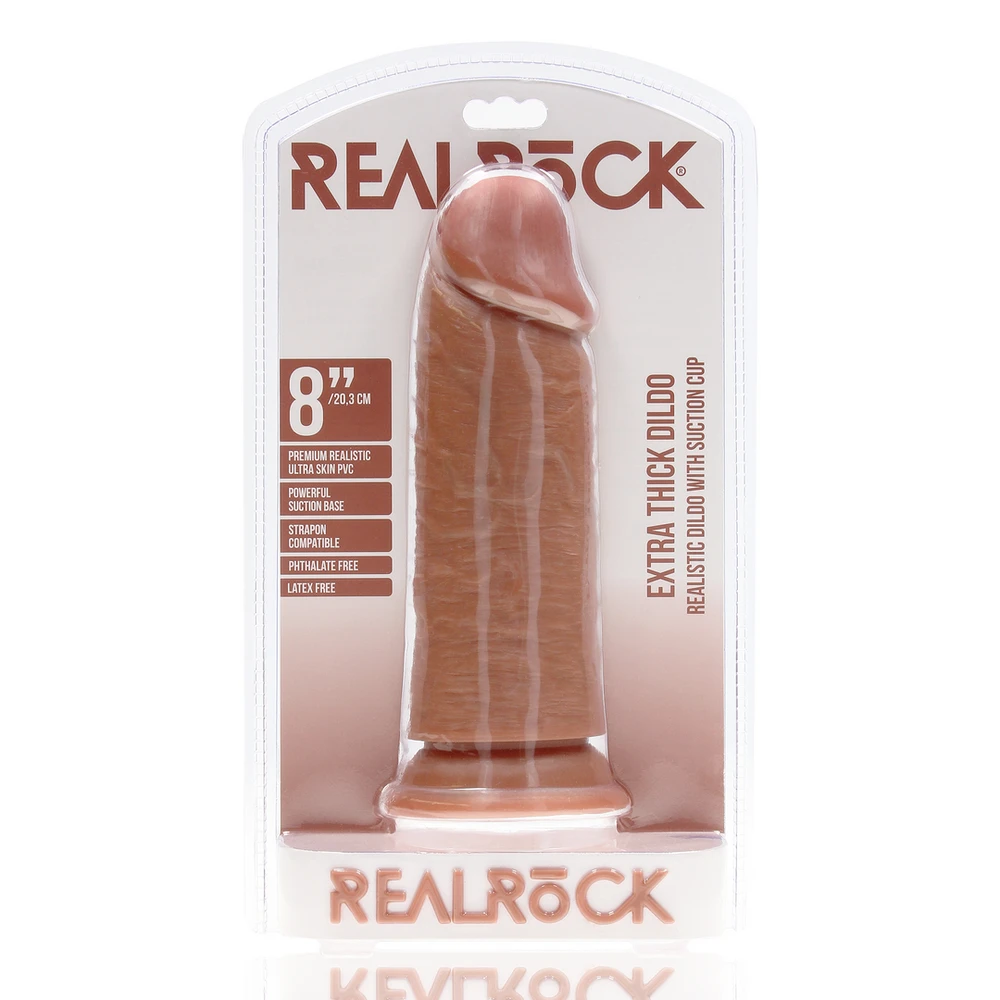 Realrock By Shots Ypač storos tiesios plaukų sruogos be kamuoliukų 20,3 cm - Rudos spalvos