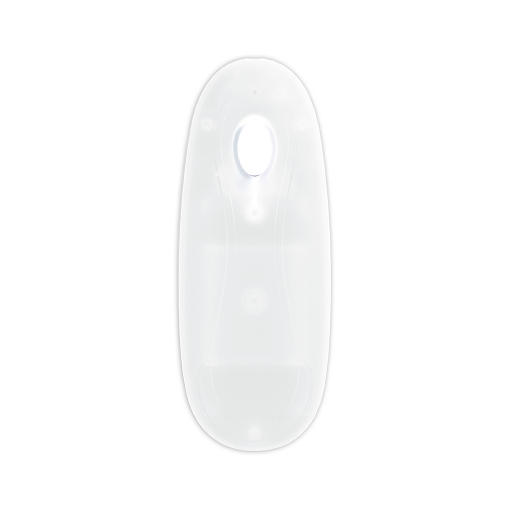 Realrock By Shots LED vibruojantis tiesus penis su kamuoliukais - 7" / 18 cm - permatomas