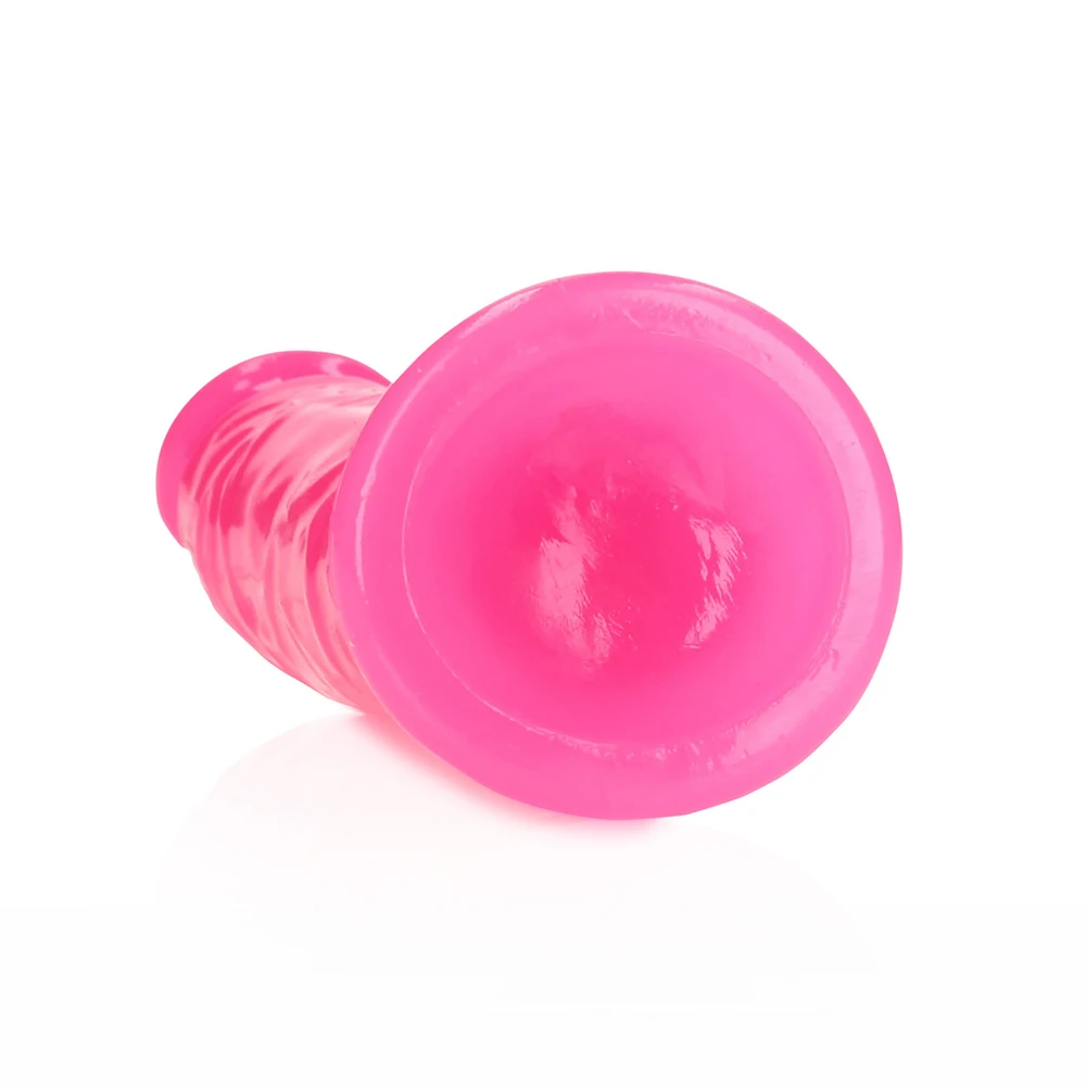 Realrock By Shots Lieknas tikroviškas dildo su siurbimo taurele – švyti tamsoje – 6'' / 15,5 cm