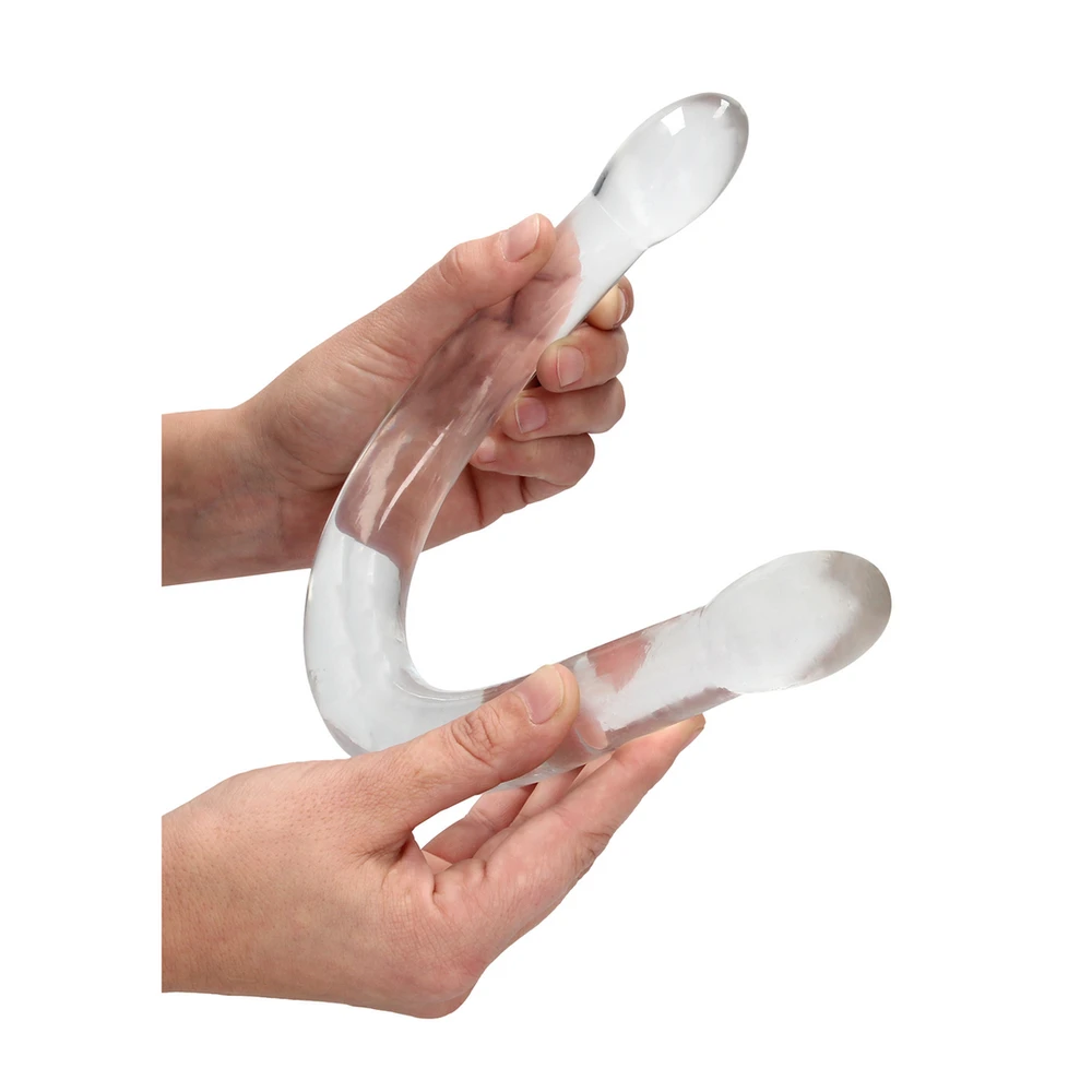 Realrock By Shots Realrock Dvigubas silikoninis dildo lygus, ilgis 42 cm