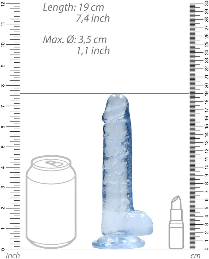 Realrock By Shots Realrock Realistinis dildo su kamuoliukais - 7"/ 19 cm
