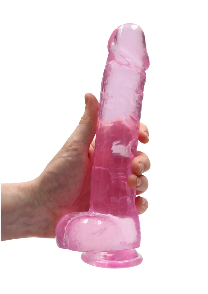 Realrock By Shots Realrock 9" / 23 cm Realistinis dildo su kamuoliukais - Rožinė