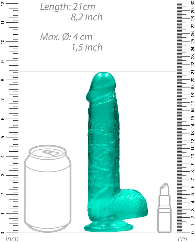Realrock By Shots Realrock Dildo long veny su stiprus siurbtukas varpos 21cm