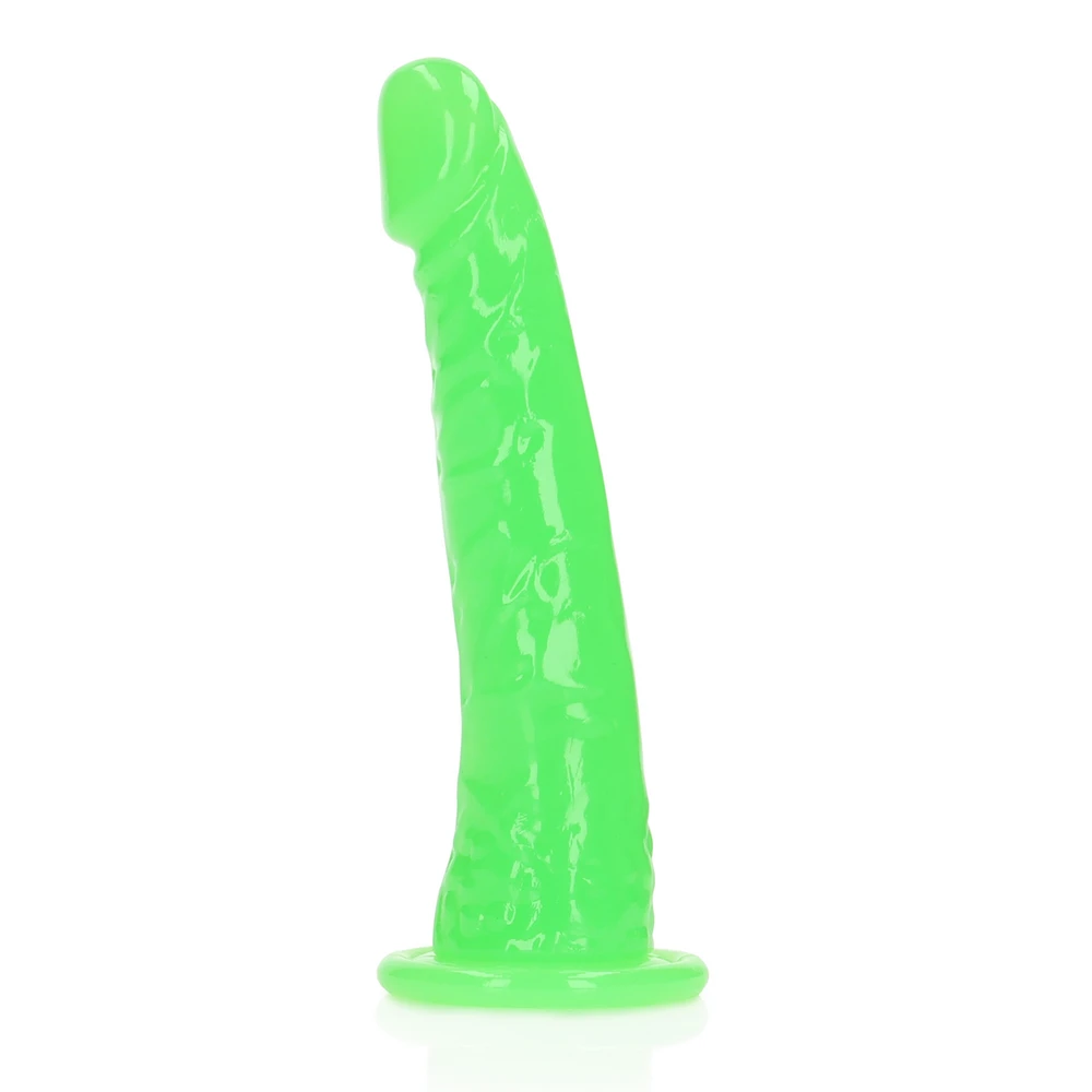Realrock By Shots Lieknas tikroviškas dildo su siurbimo taurele – švyti tamsoje – 6'' / 15,5 cm