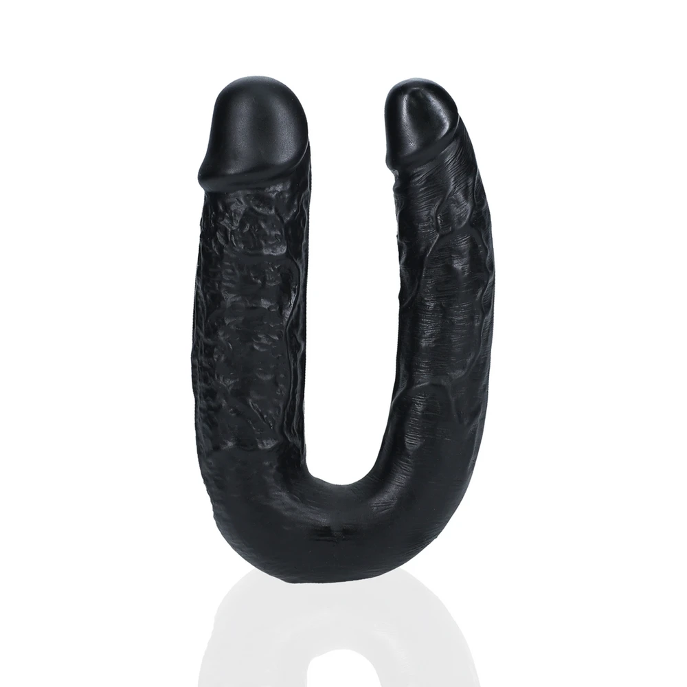 Realrock By Shots U Shaped Double Dildo 12,7 cm - Juodas