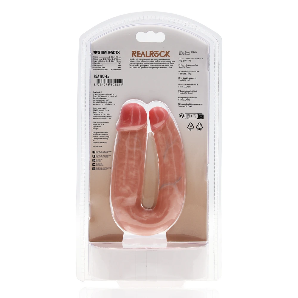 Realrock By Shots U formos dvigubas dildo 5 colių