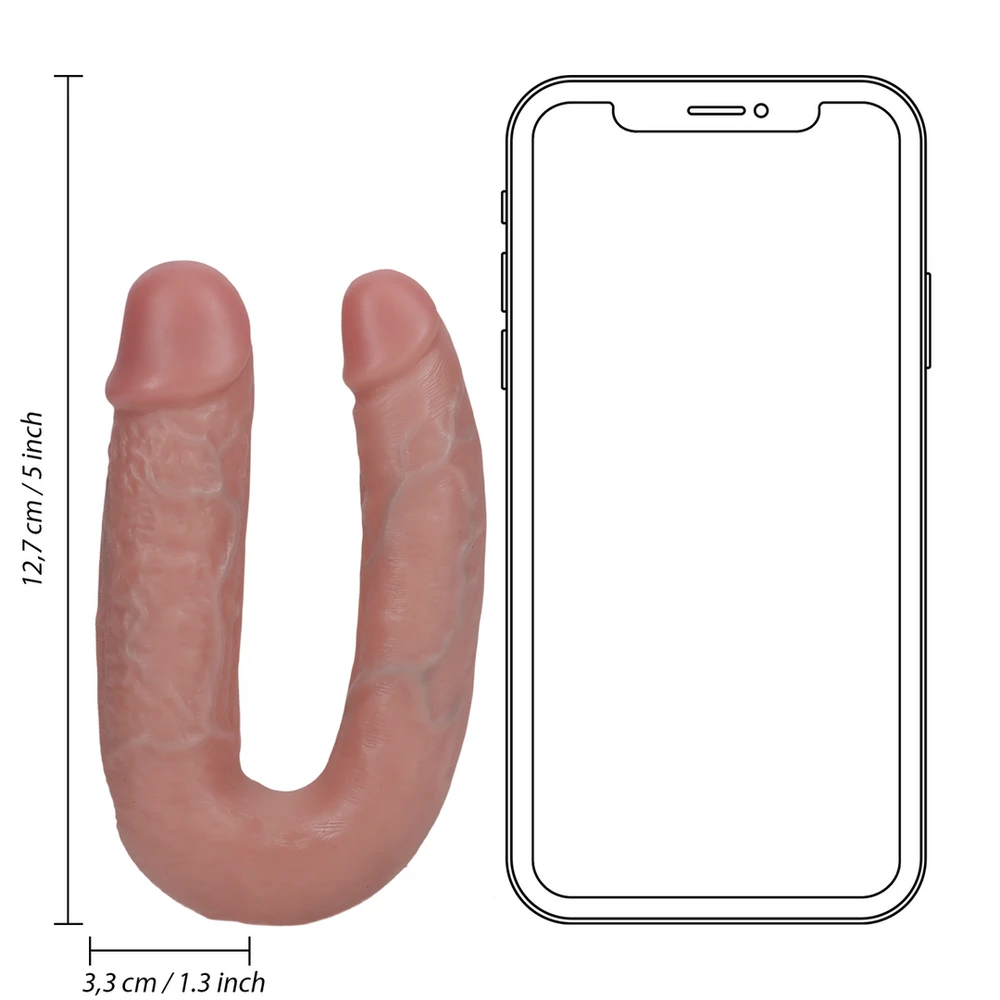 Realrock By Shots U formos dvigubas dildo 5 colių