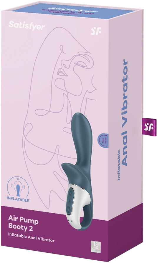 Satisfyer Air Pump Booty 2 antracitinis analinis dildo