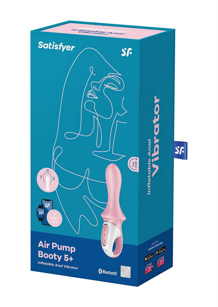 Satisfyer Air Pump Booty 5+ Rosa siurblio vibratorius