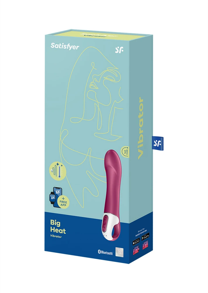 Satisfyer Big Heat šildomas violetinis vibratorius