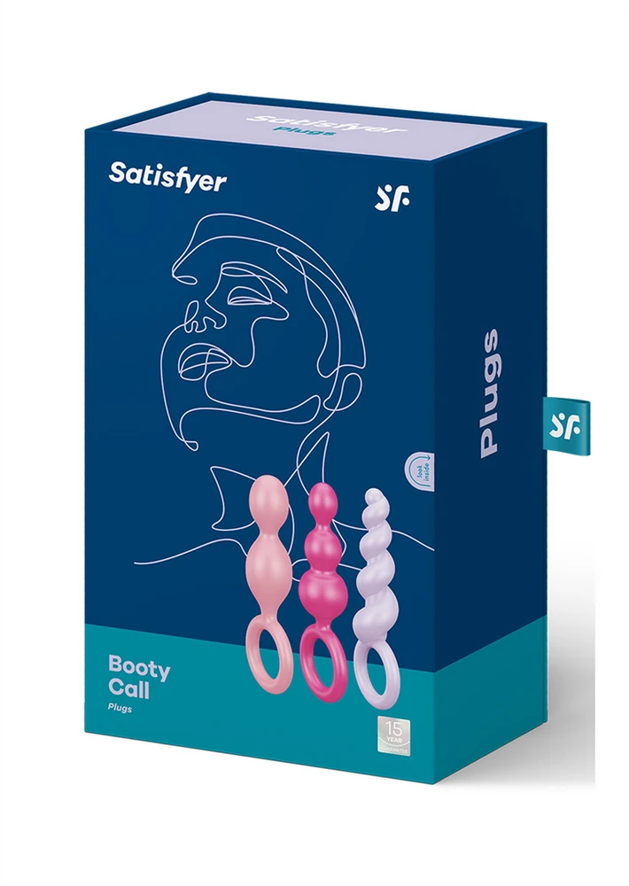 „Satisfyer“ – įvairių spalvų užpakaliukų kamštukai