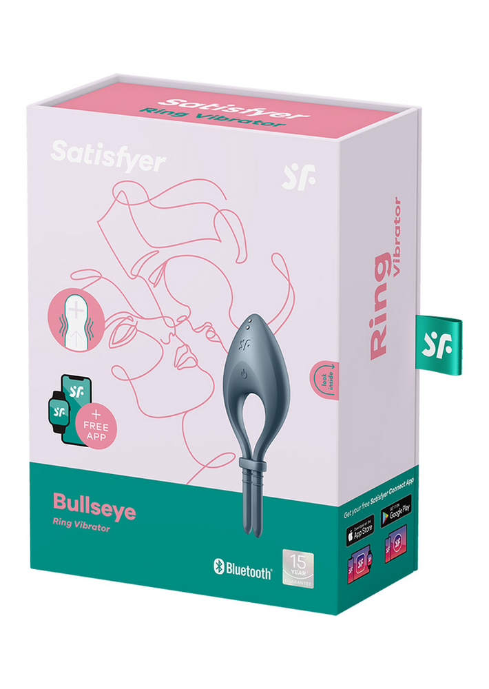 SATISFYER_Bullseye Ring Vibratorius Tamsiai mėlynas