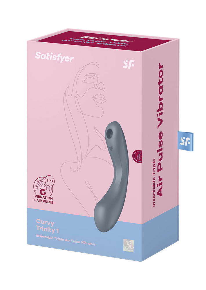 SATISFYER CURVY TRINITY 1 MĖLYNA-PILKA
