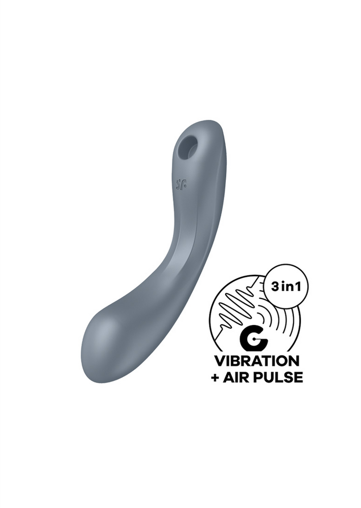 SATISFYER CURVY TRINITY 1 MĖLYNA-PILKA