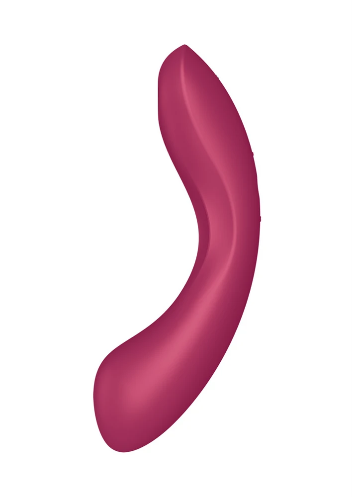 Satisfyer Curvy Trinity 1 klitorio stimuliatorius su raudona vibracija