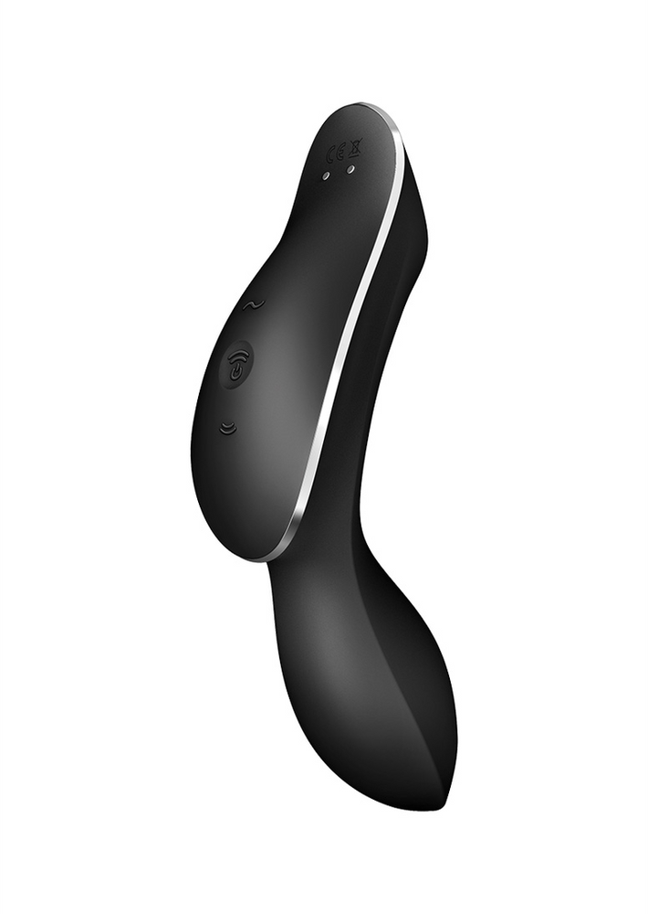 Satisfyer SATISFYER_Curvy Trinity 2 oro pulsavimo vibratorius klitorio stimuliatorius su vibracijomis Juodas