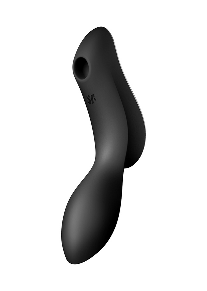 Satisfyer SATISFYER_Curvy Trinity 2 oro pulsavimo vibratorius klitorio stimuliatorius su vibracijomis Juodas