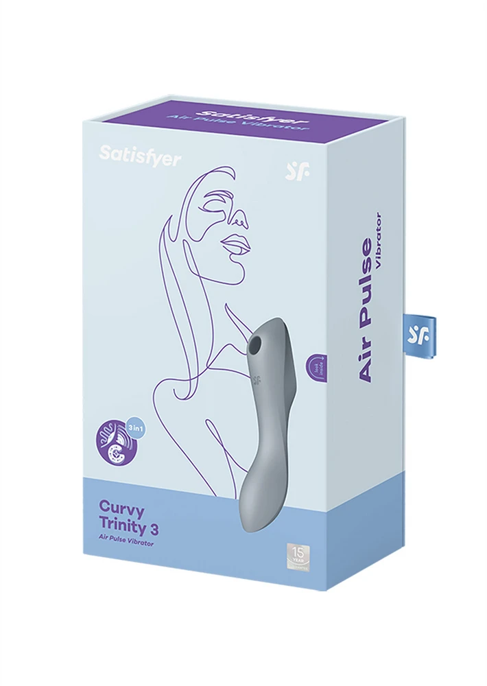 Vibruojantis siurbimo masažuoklis Satisfyer curvy trinity 3