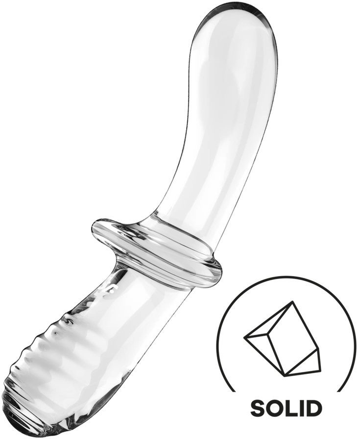 Satisfyer Double Crystal stiklo dildo Skaidrus