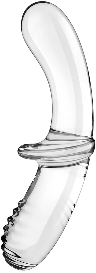 Satisfyer Double Crystal stiklo dildo Skaidrus