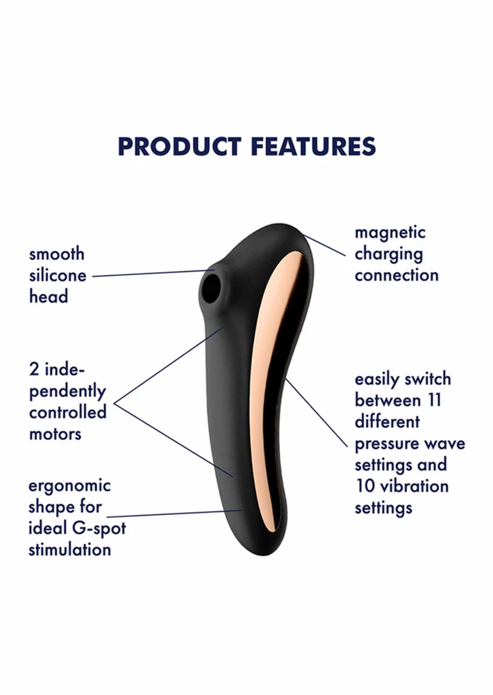 „Satisfyer Dual Kiss“ oro stimuliatorius-vibratorius