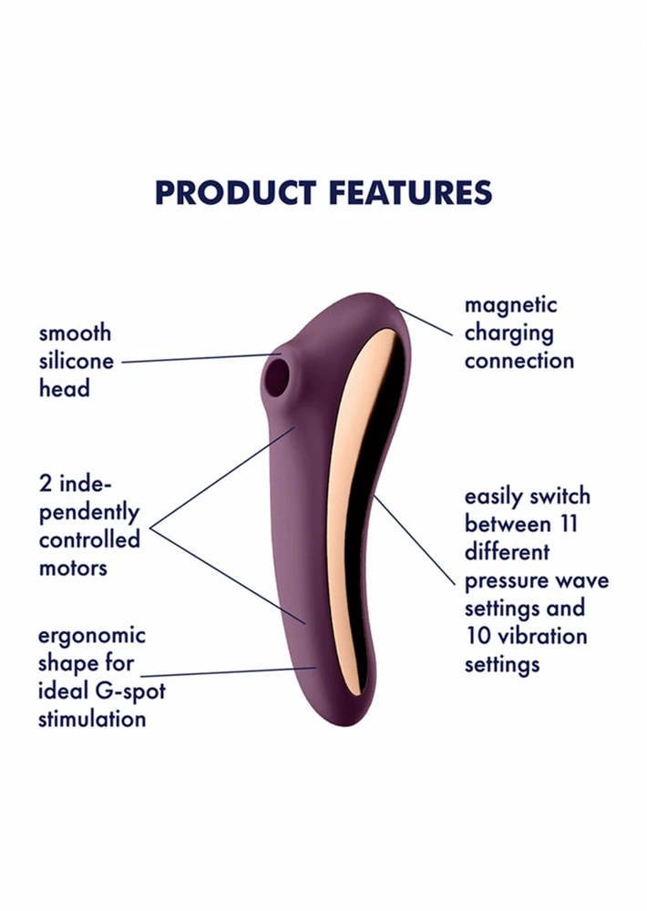 „Satisfyer Dual Kiss“ oro stimuliatorius-vibratorius