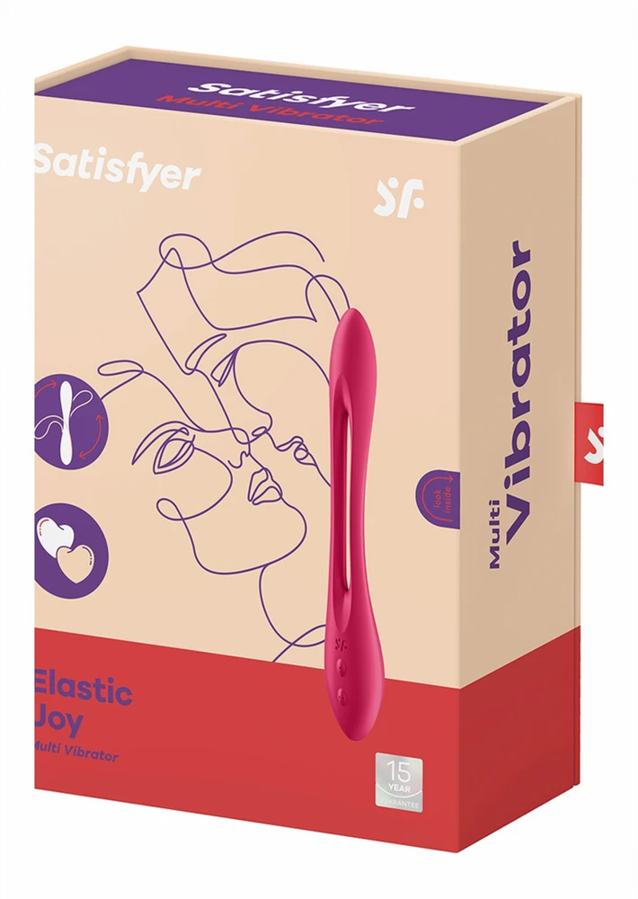 SATISFYER ELASTIC JOY RAUDONA