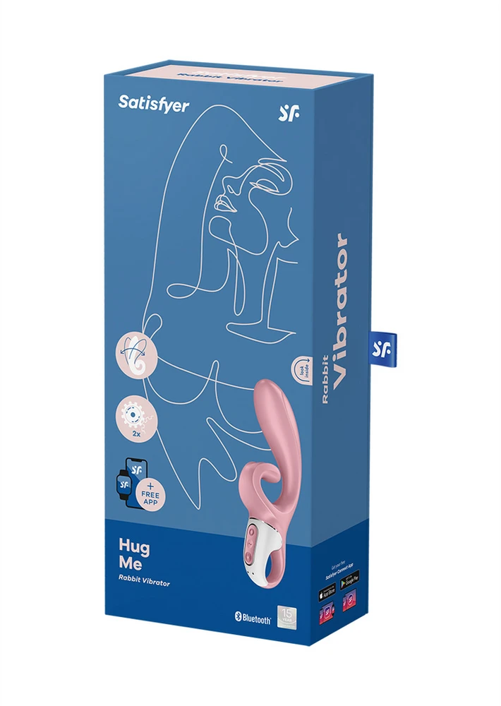 Satisfyer Hug Me bunny vibratorius Rožinė/Balta