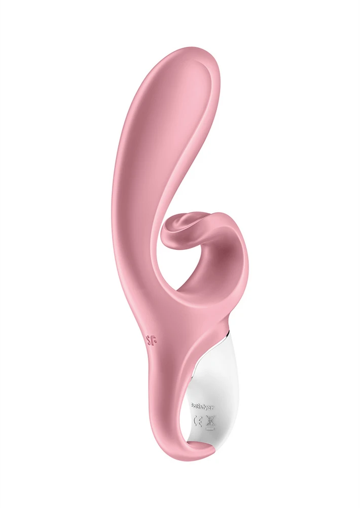 Satisfyer Hug Me bunny vibratorius Rožinė/Balta