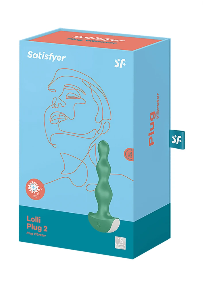 Satisfyer Lolli Plug 2 Analinis vibratorius, žalias silicis, 1 vnt.