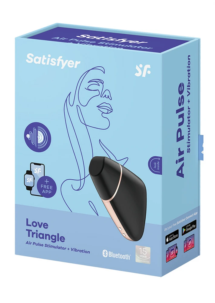SATISFYER MEILĖS TRIKAMPIS CONNECT APP Juodas