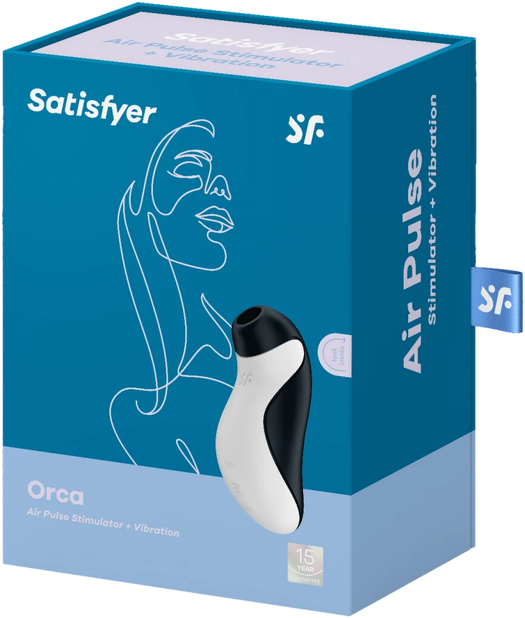 Satisfyer Orca Juodas & Baltas klitorio stimuliatorius