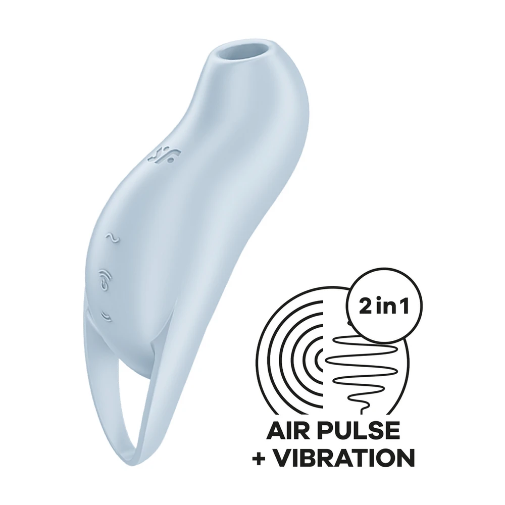 „Satisfyer Pocket Pro 1“ klitorio stimuliatorius su slėgio bangomis Mėlyna