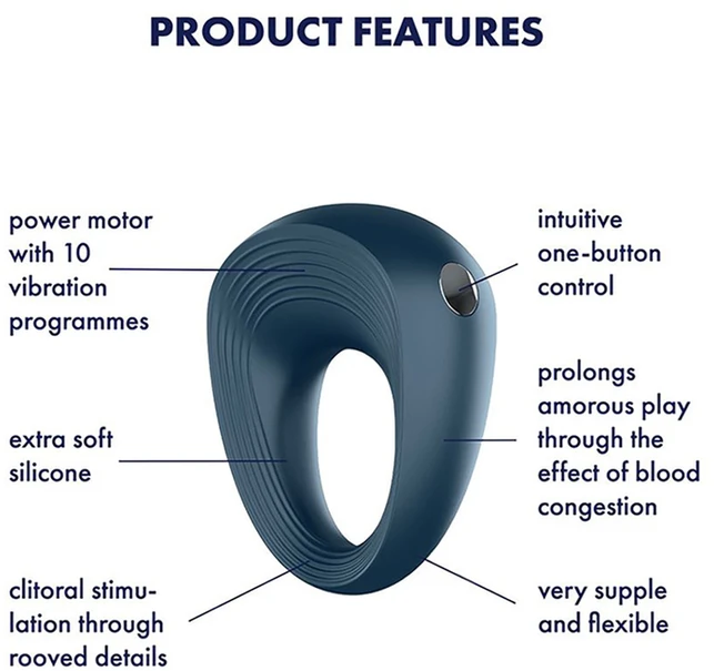 Erekcijos žiedas Satisfyer (tamsiai mėlynas)