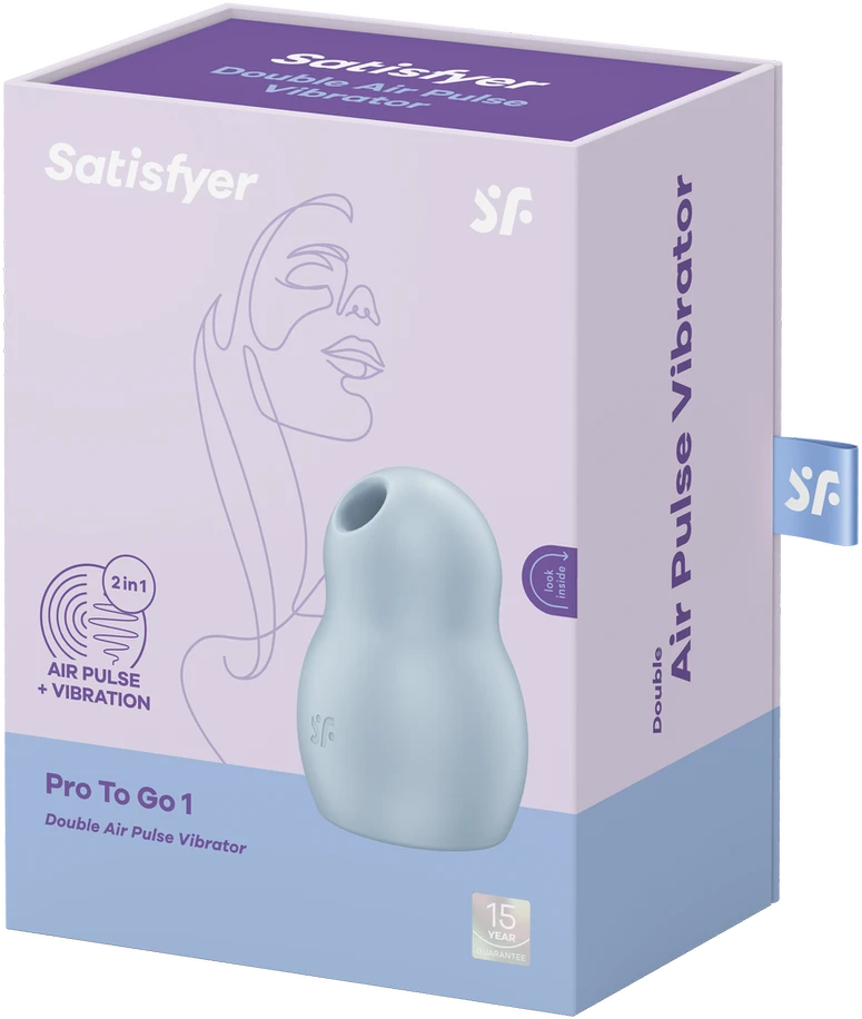 Satisfyer Pro To Go 1 Mėlyna klitorio masažuoklis