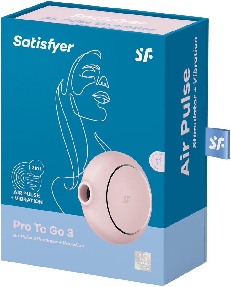 „Satisfyer“ oro pulsavimo ir vibravimo prietaisas „Pro To Go 3“, rožinis