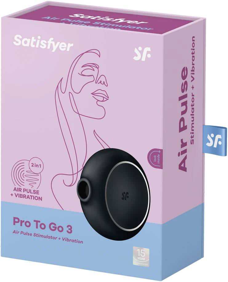 Satisfyer Pro To Go 3 klitorio stimuliatorius juodas